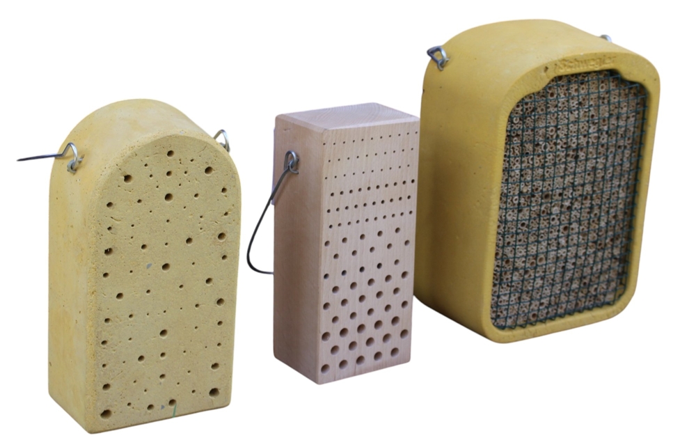 Insektennisthilfe Set 3 Stück - Insektennistblock Insektennistholz Insektennistwand Naturschutz
