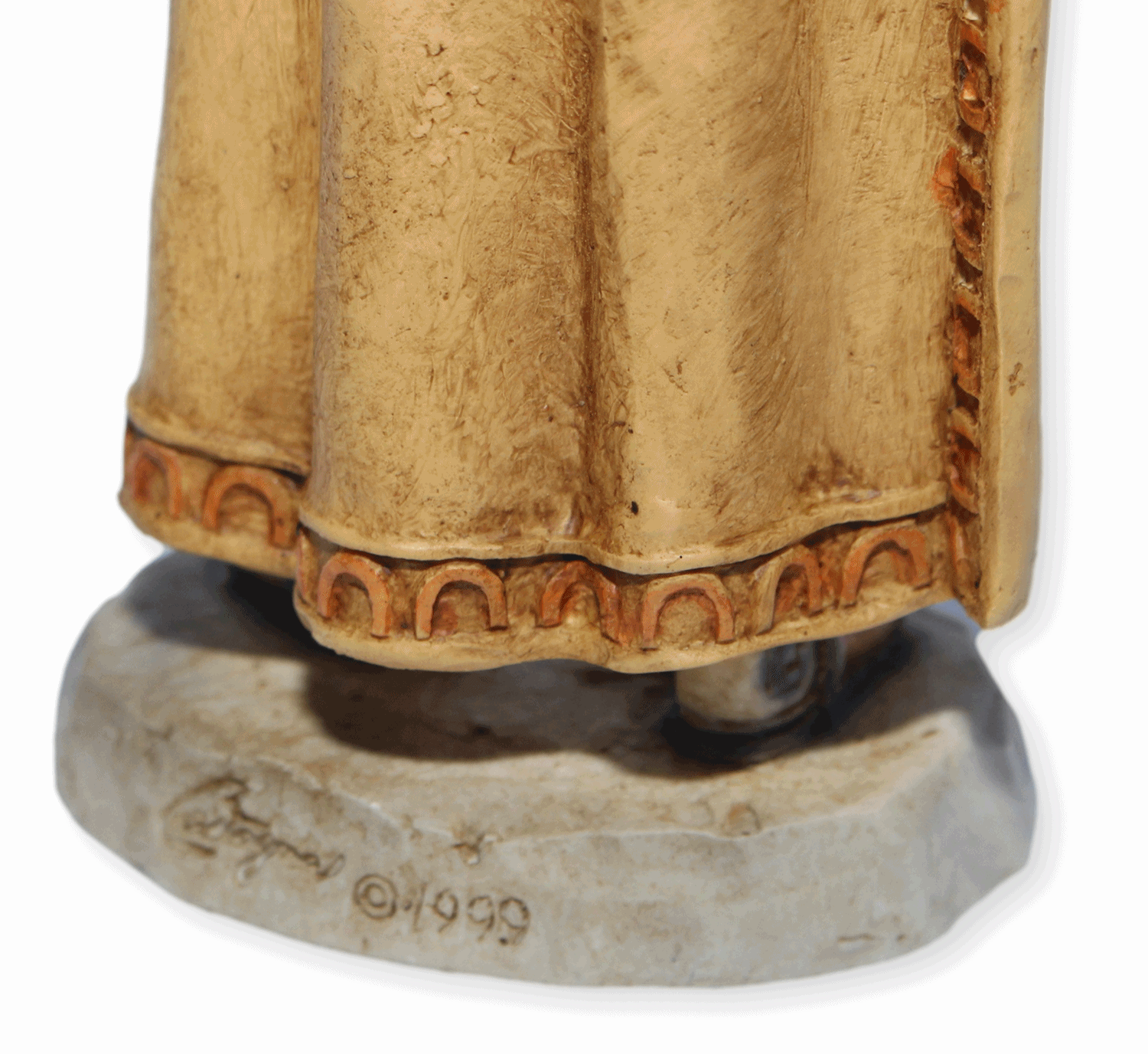 Indianerfigur Indianer Moctezuma II. H 19 cm mit Kopfschmuck Herrscher des Reich der Azteken