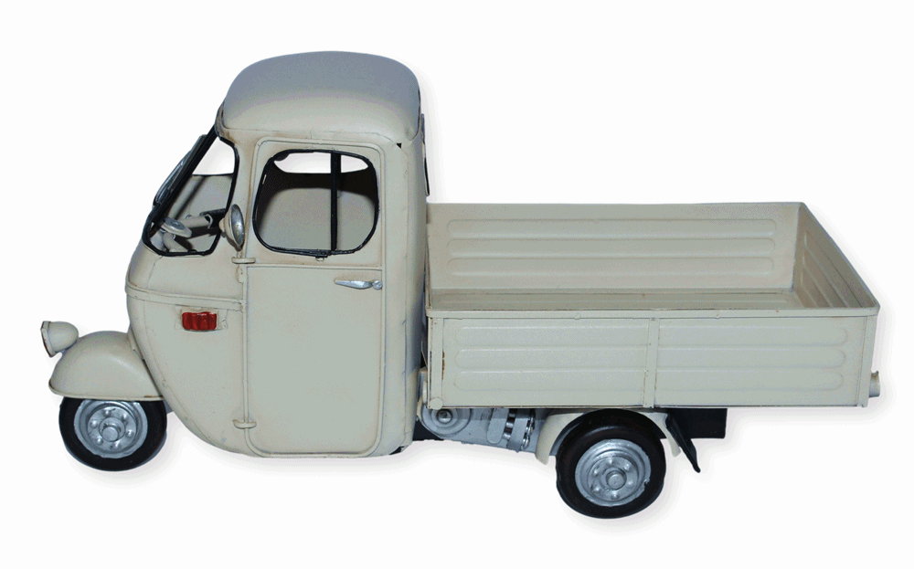 Blechmodell Roller Nostalgie Oldtimer Marke Vespa Motorroller Dreirad Modell Ape L 33 cm