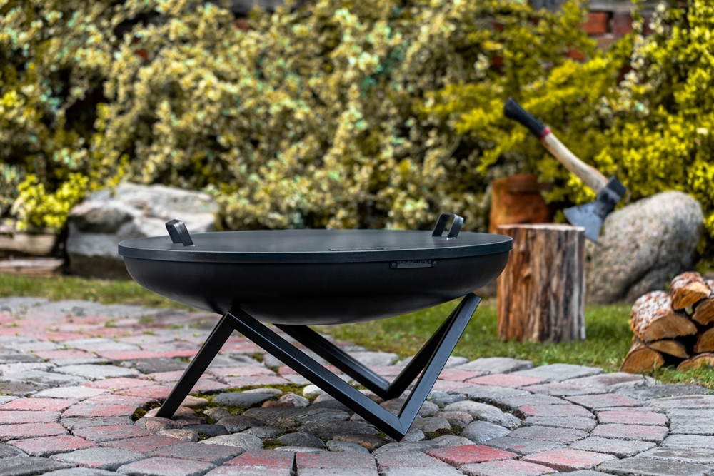 Feuerschale "Santiago" Ø 60 cm Feuerstelle für Garten aus Stahl Feuerkorb als Wärmequelle oder Grill