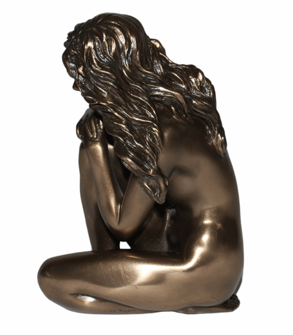 Deko Figur Body Talk Kollektion Frauenakt Frau sitzend H 13 cm Skulptur Figur