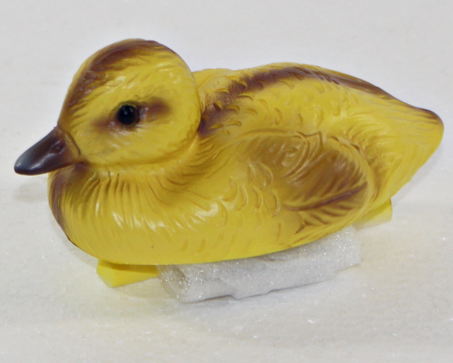Deko Garten Figur Dekofigur Gartenfigur Teichfigur Schwimmente Entlein gelb aus Kunststoff Höhe 7 cm