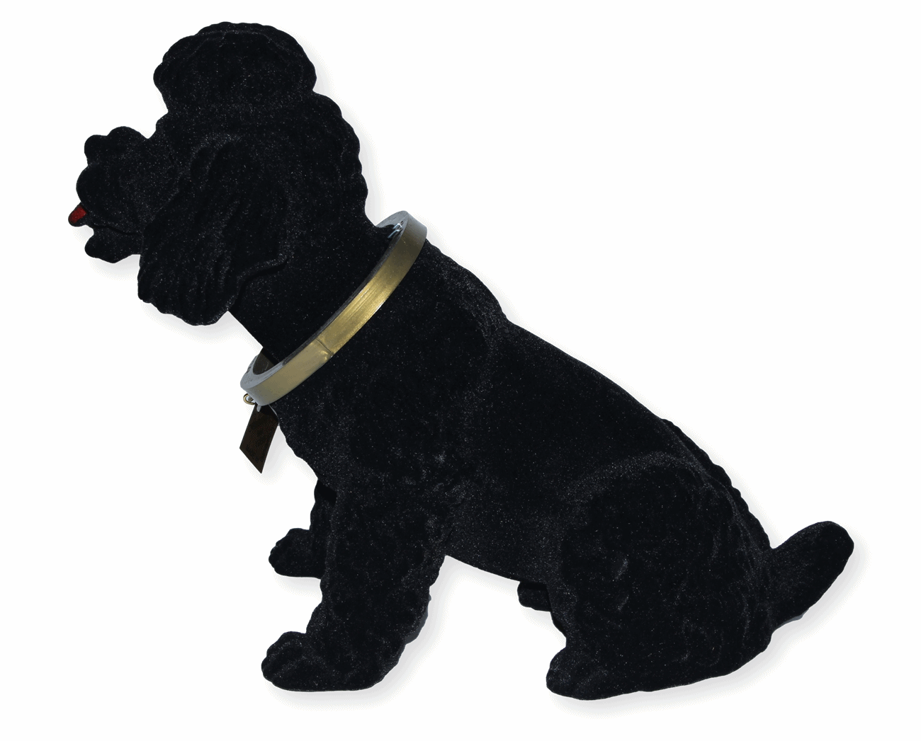 Wackel Figur Hund Pudel schwarz Wackelfigur H 20,5 cm groß Dekofigur mit Wackelkopf