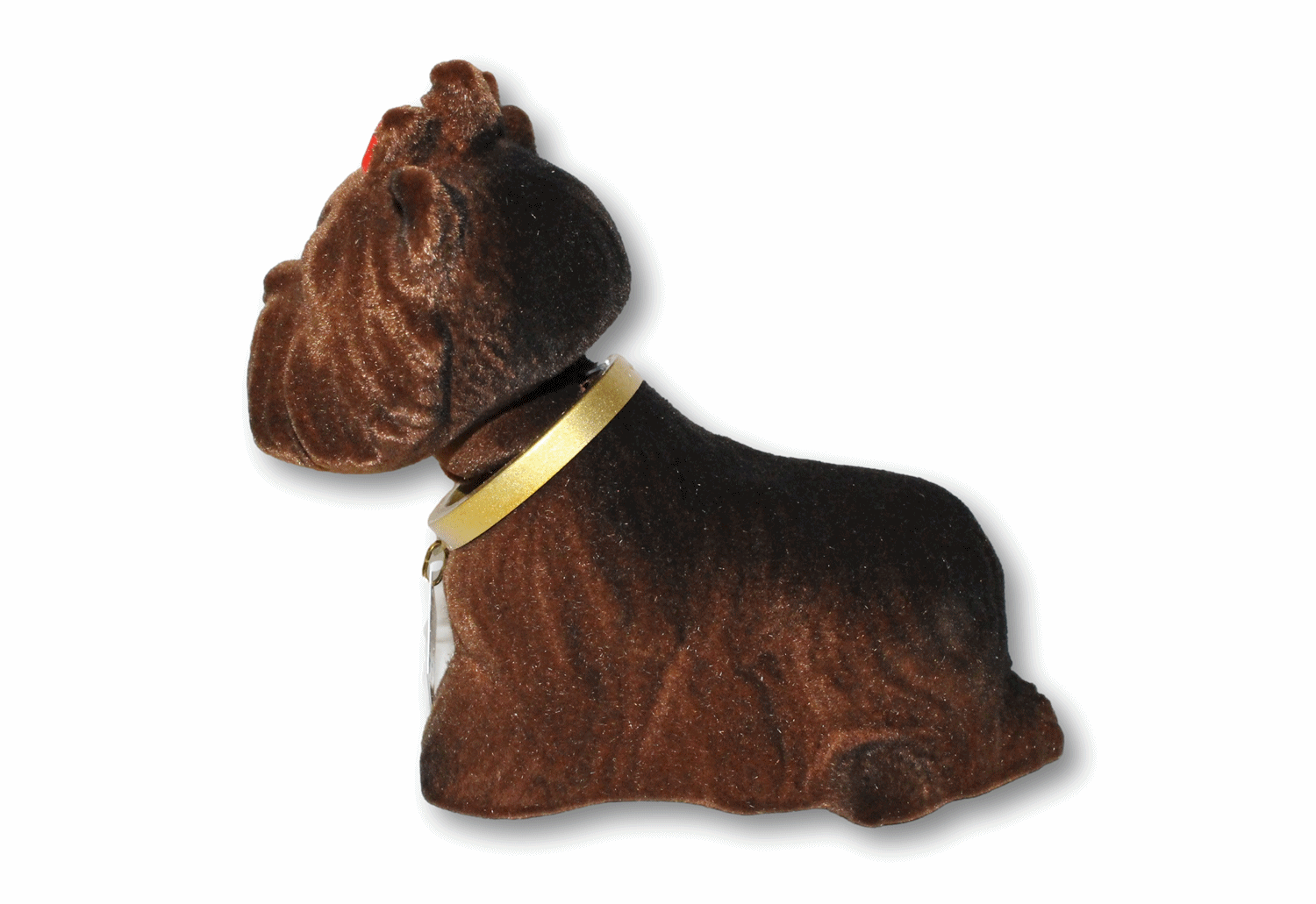 Wackel Figur Hund Yorkshire Terrier Wackelfigur H 12,5 cm klein Dekofigur mit Wackelkopf