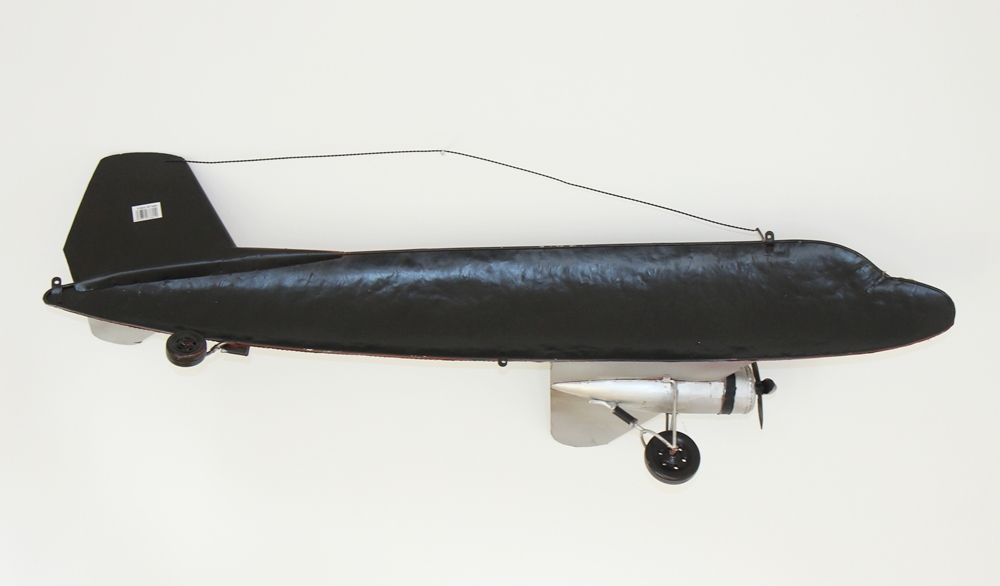 Blechflugzeug Modellflugzeug Oldtimer Douglas DC-3 Flugzeug L 98 cm Schnitt-Wandmodell aus Blech