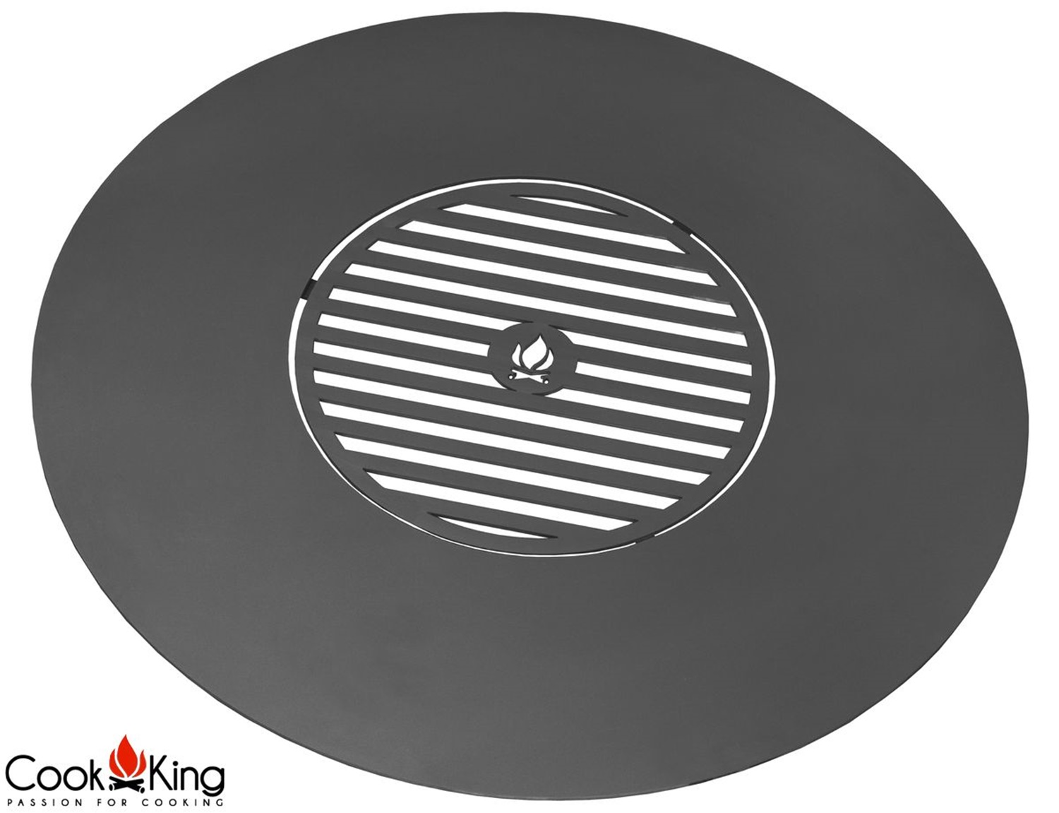 Grillplatte für Feuerschalen Ø 82cm mit Grillrost 40cm Platte für Feuerstelle zum Grillen aus Stahl