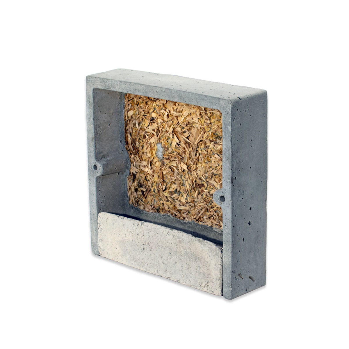 Naturschutzprodukt Fledermaus-Einlaufblende 1FE Nisthilfe H 30 cm aus Holzbeton zum Einbau