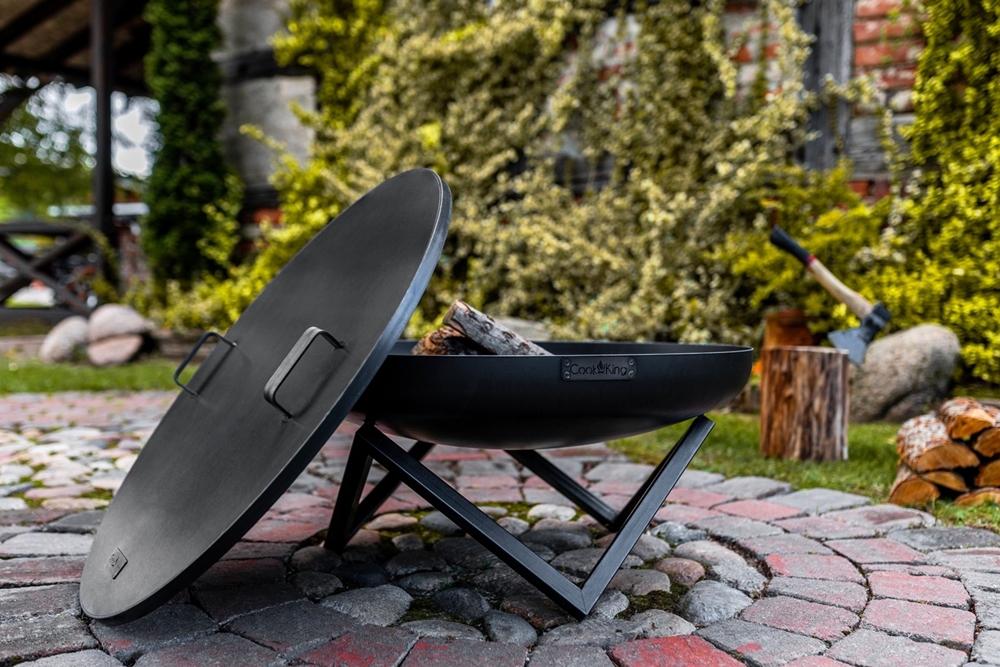 Feuerschale "Santiago" Ø 60 cm Feuerstelle für Garten aus Stahl Feuerkorb als Wärmequelle oder Grill