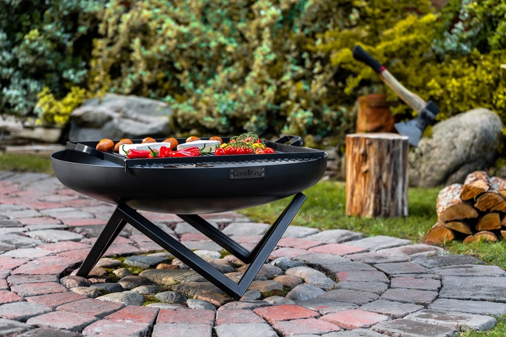 Feuerschale "Santiago" Ø 60 cm Feuerstelle für Garten aus Stahl Feuerkorb als Wärmequelle oder Grill