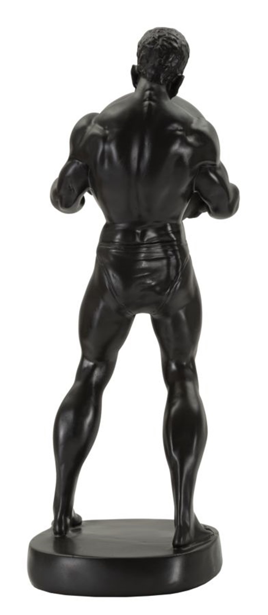 Dekofigur klassische Skulptur Replikat Atlas stehend Statue schwarz griechische Mythologie H 43,5 cm