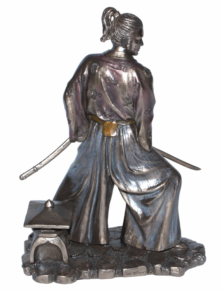 Deko Figur Samurai Art H 21 cm japanischer Krieger im Kimono mit Samurai-Schwert Figur