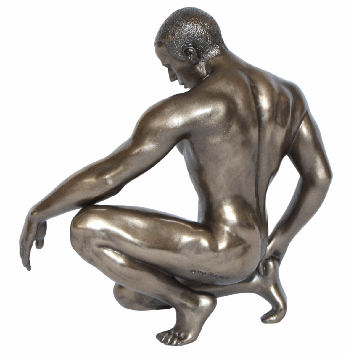 Deko Figur Body Talk Kollektion Nackter Mann kniend H 15 cm Bodybuilder Skulptur Figur