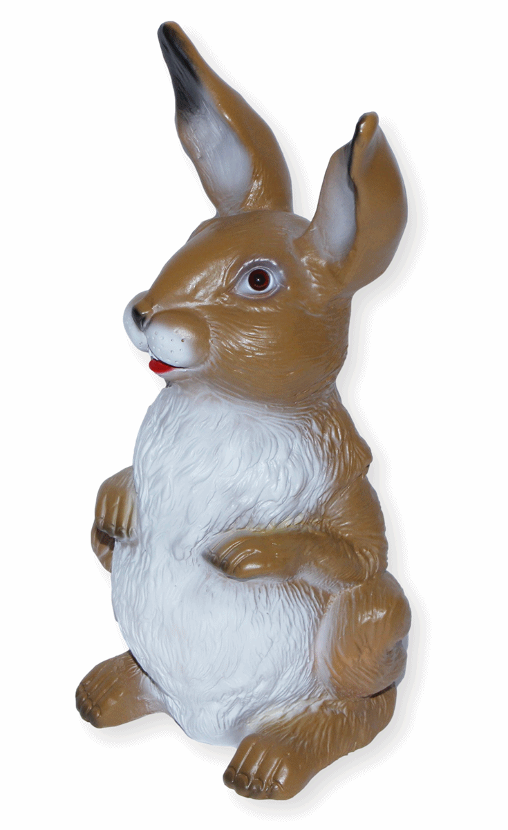 Deko Garten Figur Dekofigur Hase stehend H 30 cm Gartenfigur Tierfigur aus Kunststoff