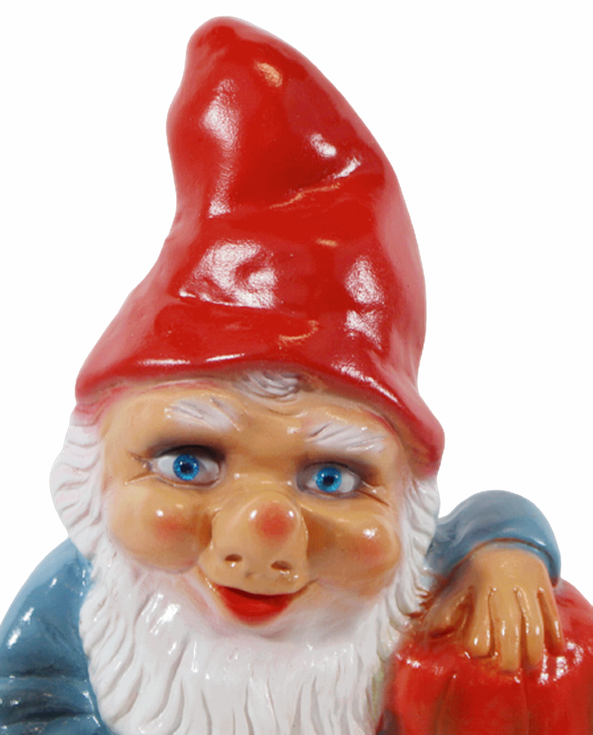 Gartenzwerg Deko Garten Figur Zwerg Gärtner stehend mit Kürbis und Erdbeere aus Kunststoff H 26 cm