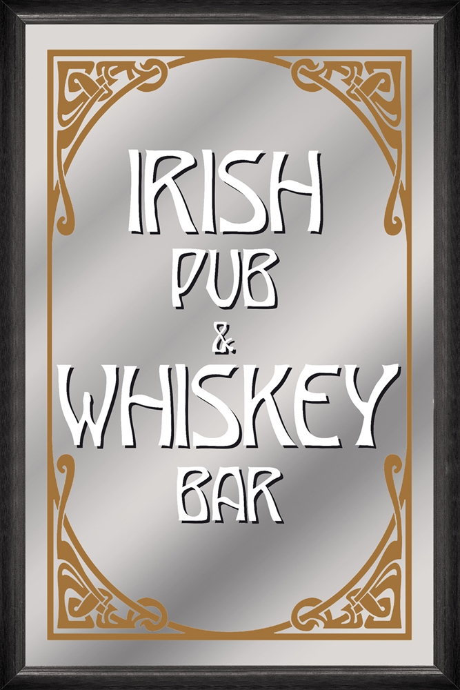 Set: 2 Spiegelbilder Bar Deko Beer Irish Pub & Whisky Bar 30x20 cm Wandbilder Bilder Hinterglasdruck