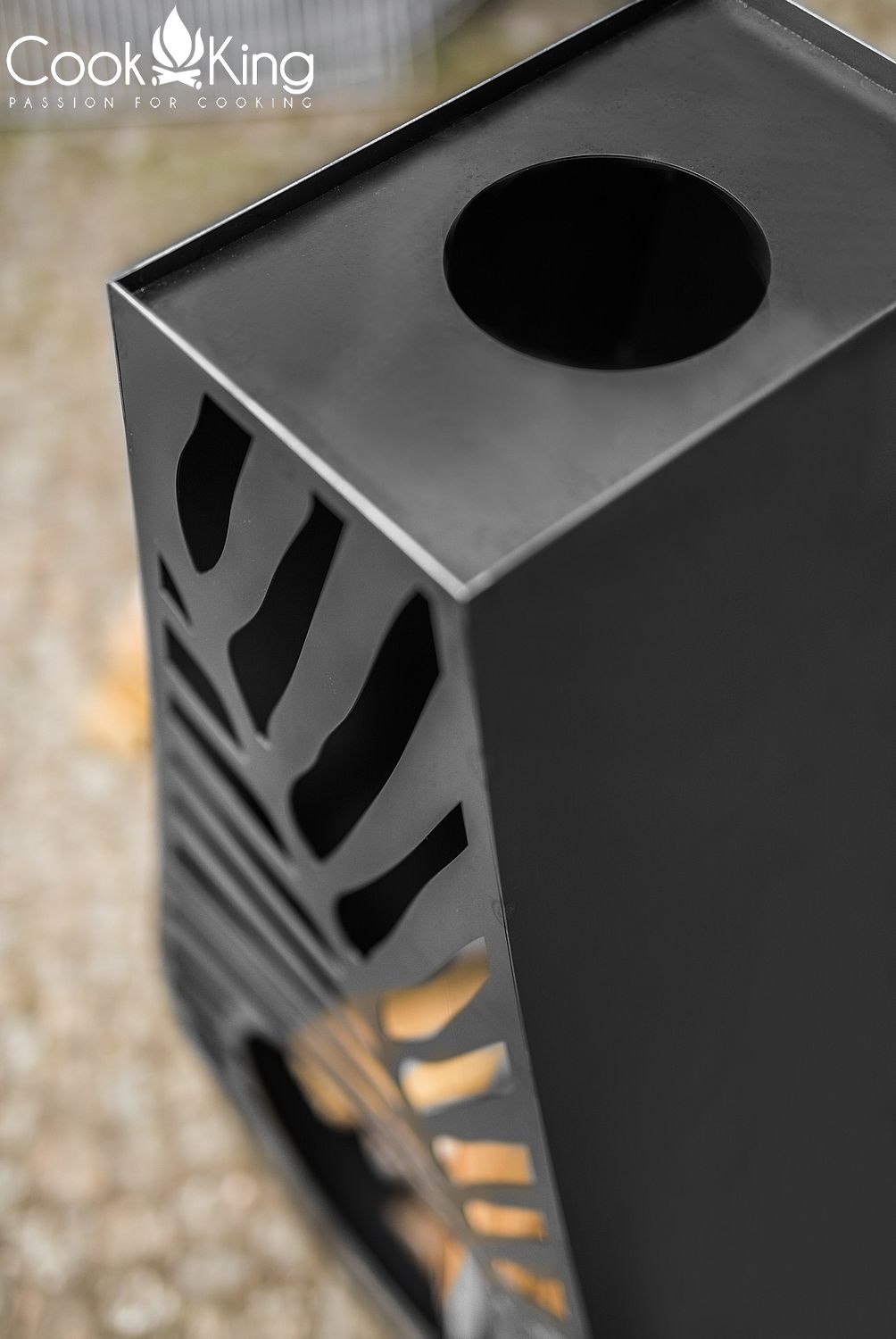 Gartenkamin "Lima" Gartenofen H 108cm zum Heizen und Grillen Terrassenofen aus Naturstahl Kamin Ofen