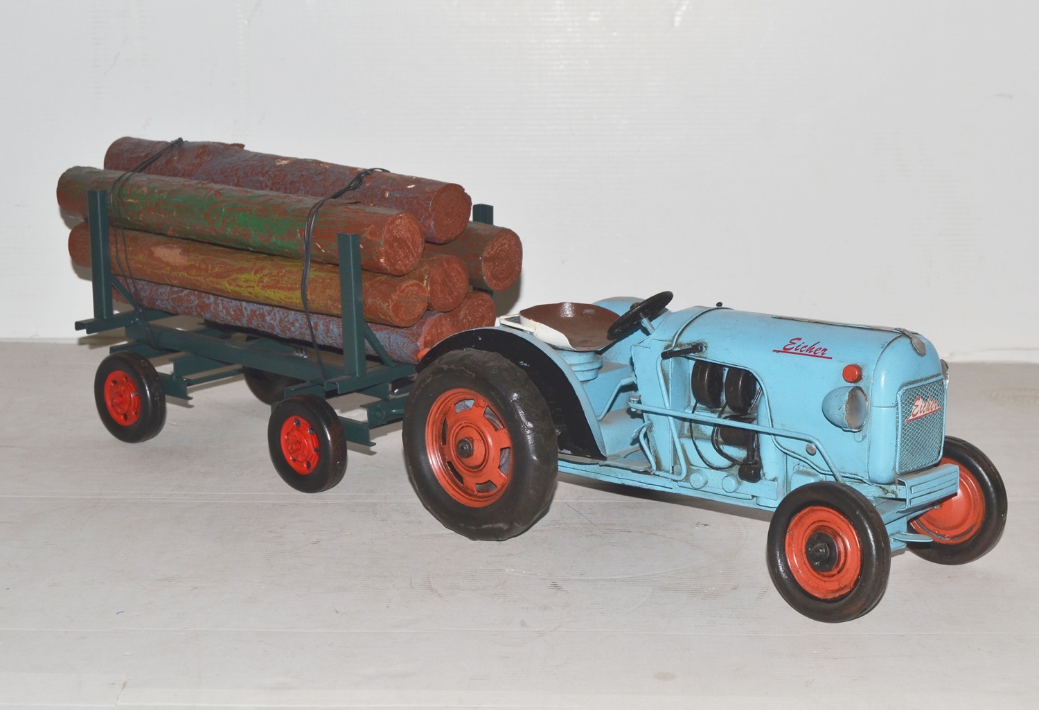 Traktor-Eicher-Oldtimer-Blechmodell-Trecker-Holzanhaenger-ini37038.37718.2