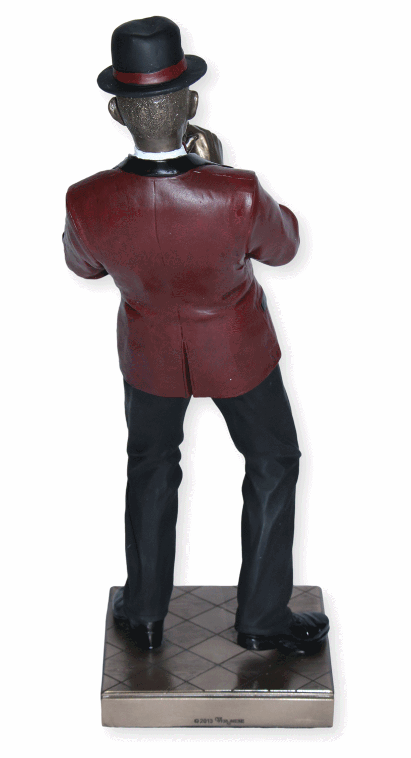 Deko Figur Jazz Musiker Klarinettisten H 30 cm Jazz Band Dekofigur mit Klarinette