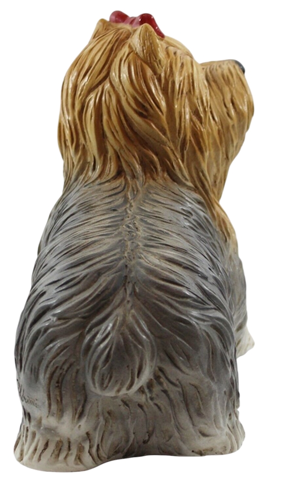 Deko Figur Yorkshire Terrier Welpe Hundefigur stehend Kollektion Castagna aus Resin Höhe 20 cm