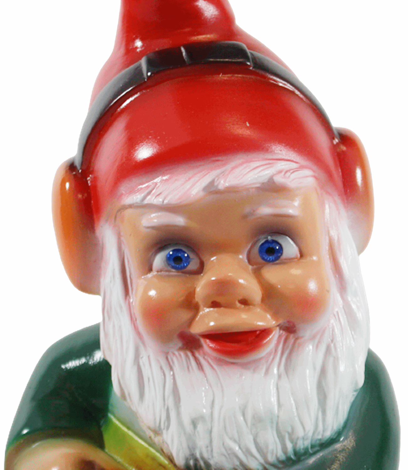 Gartenzwerg Deko Garten Figur Zwerg Holzfäller stehend mit Kettensäge aus Kunststoff H 35 cm