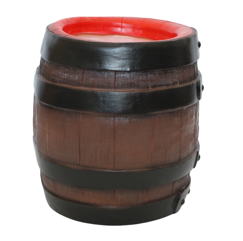 Pflanzkübel Bierfass großes Pflanzgefäß aus Kunststoff, rustikale Deko zum Bepflanzen, Höhe 33 cm