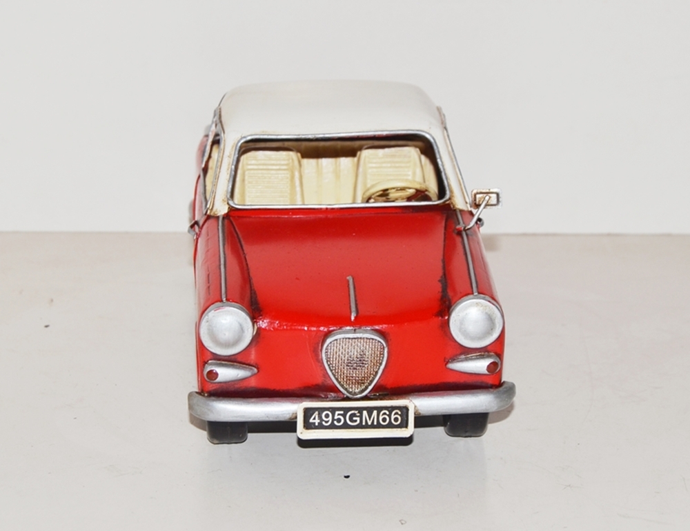 Blechauto Nostalgie Modellauto Goggo in rot Oldtimer Goggomobil TS 250 Coupe L 26 cm aus Blech