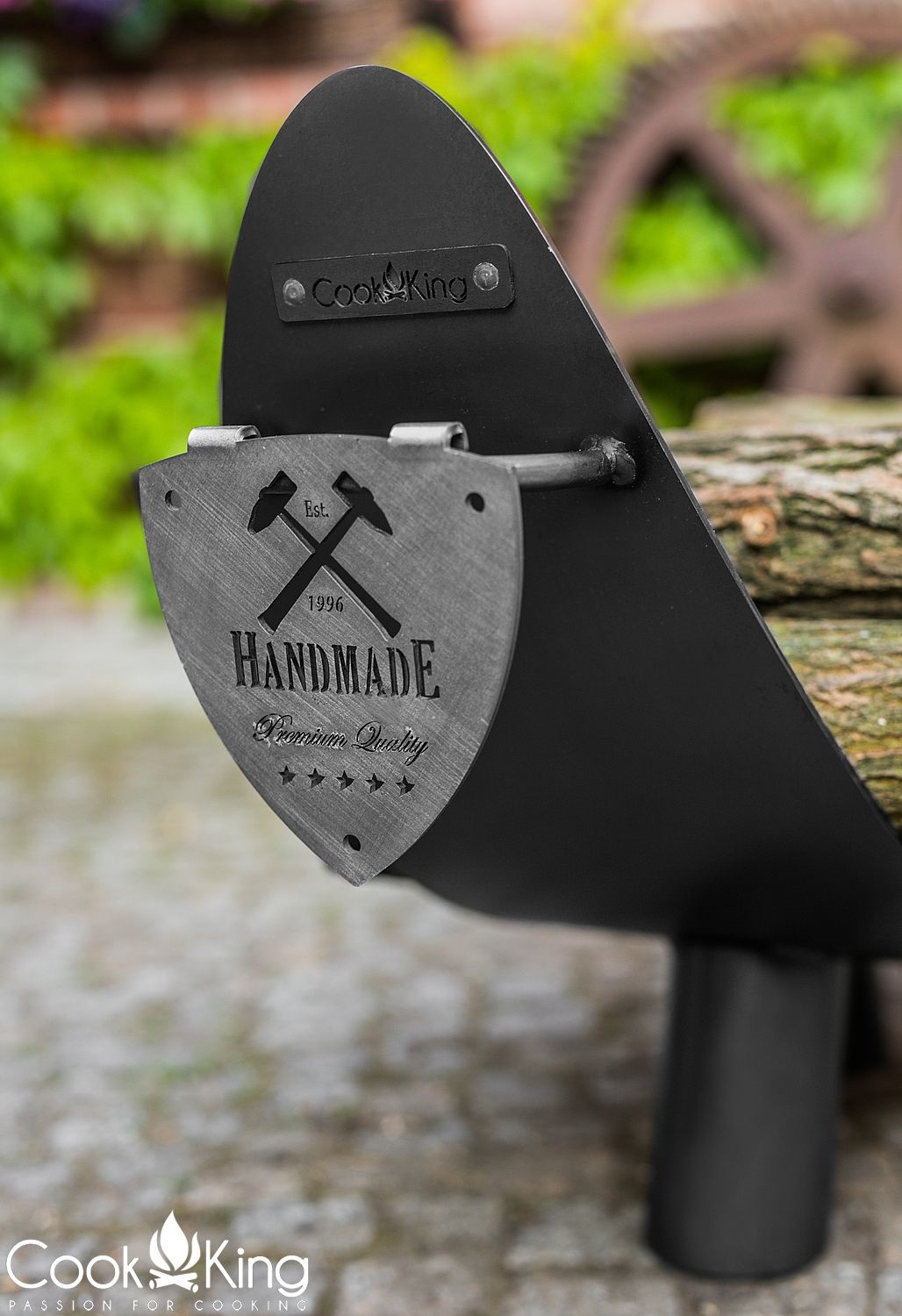 Kaminholzregal "Mila" Breite 80cm Holzregal für Kaminholz Kaminholzablage aus Stahl Holzkorb