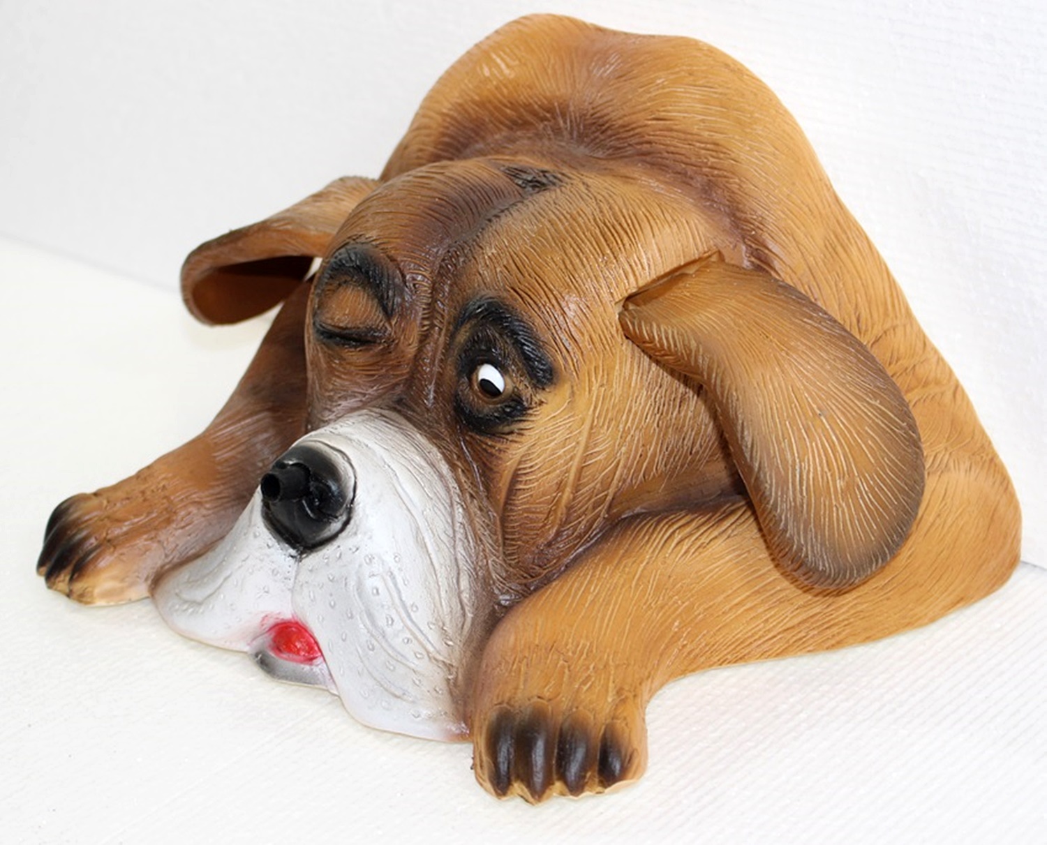 Deko Figur Hund Bello Dekofigur Hunde Büste H 12 cm Hundefigur Bewegungsmelder Wau-wau