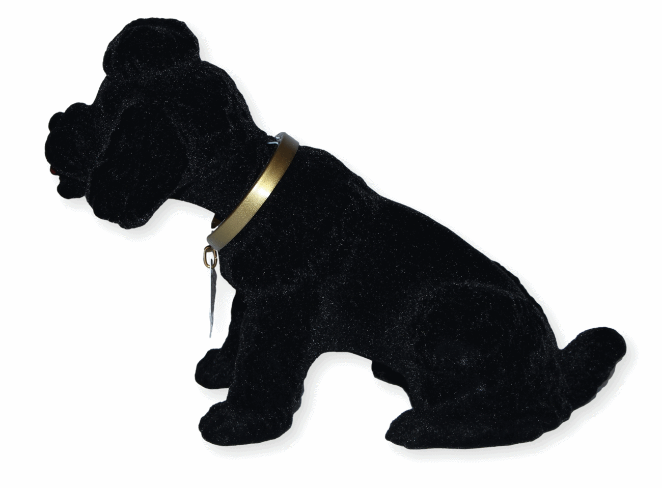 Wackel Figur Hund Pudel Wackelfigur H 13 cm schwarz klein Dekofigur mit Wackelkopf