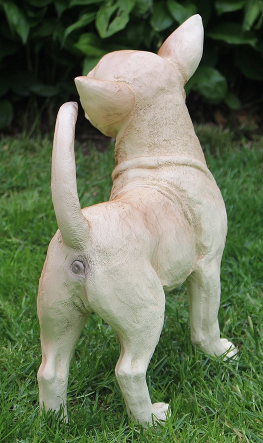 Dekorationsfigur Hund Chihuahua Höhe 34 cm Dekofigur aus Kunstharz