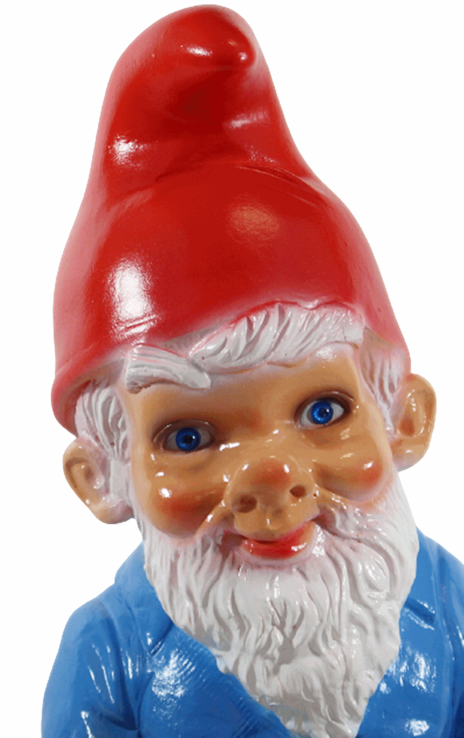 Gartenzwerg Deko Garten Figur Zwerg Musiker sitzend mit Harmonika in Händen aus Kunststoff H 35 cm