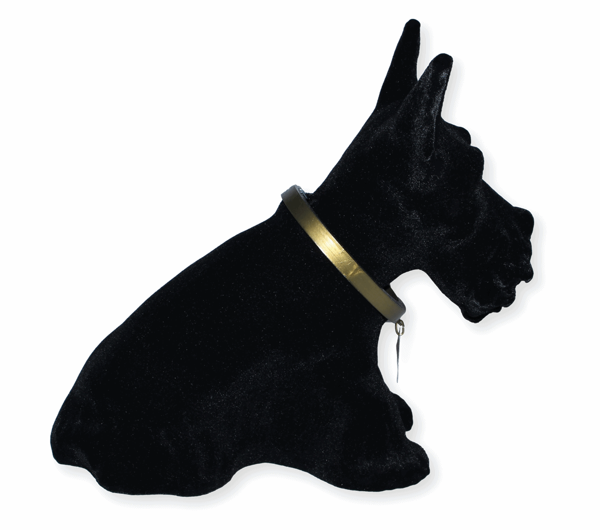 Wackel Figur Hund Scottish Terrier Wackelfigur H 22 cm schwarz groß Dekofigur mit Wackelkopf