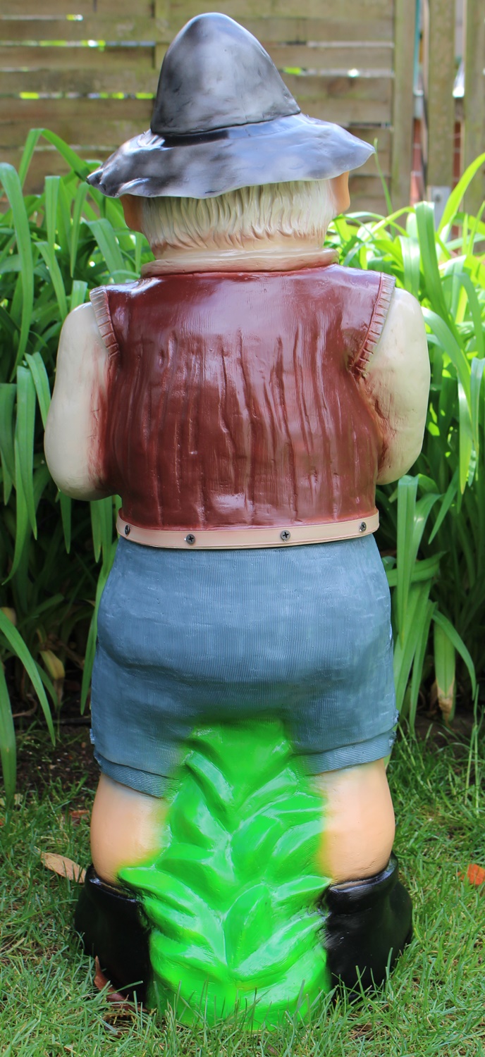 Deko Garten Figur Dekofigur Gartenfigur Tierfigur Hirte Schäfer mit Lämmlein aus Kunststoff H 86 cm