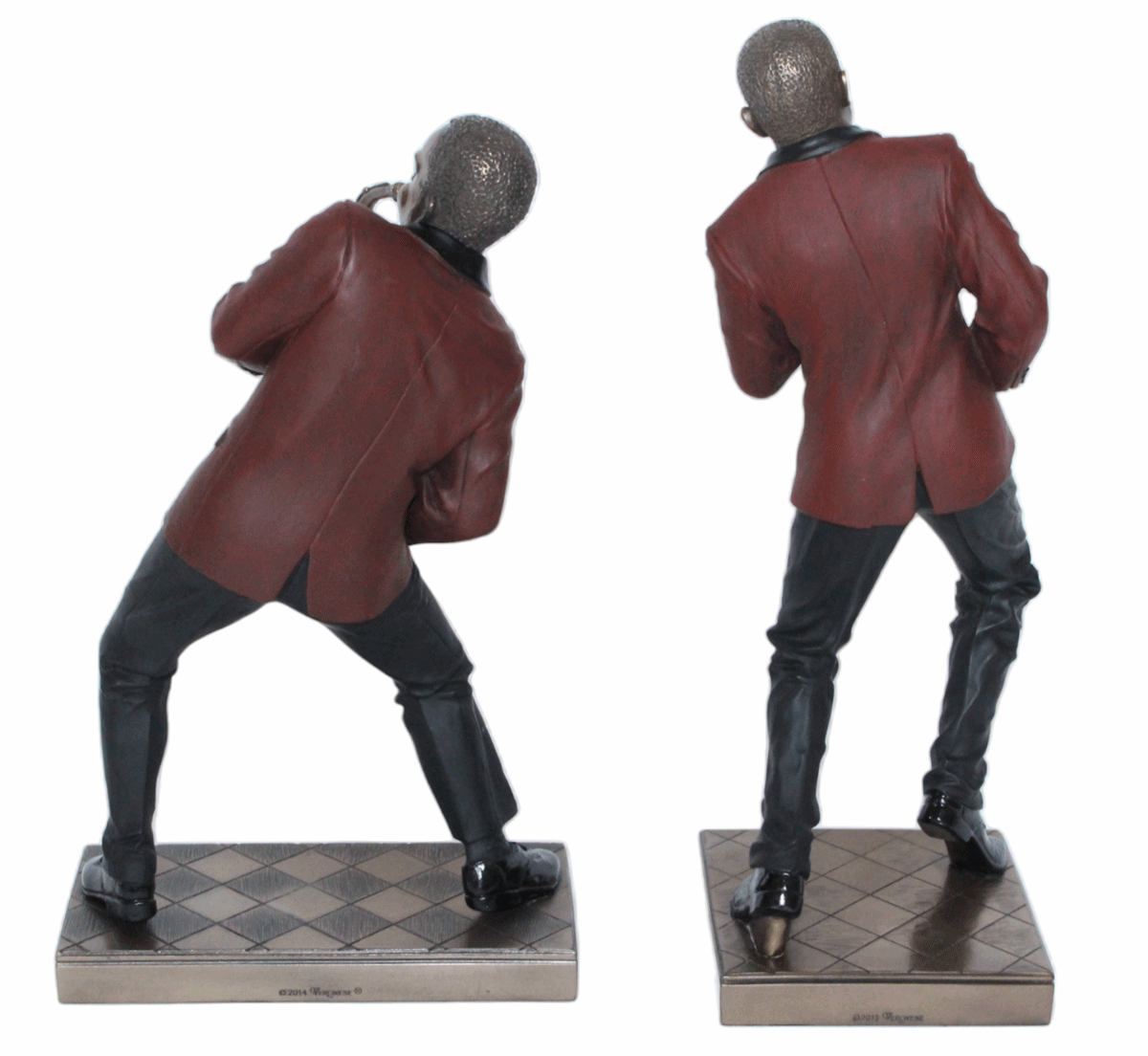 Deko Figuren Jazz Musiker Saxophonisten H 26-28,5 cm mit Alt- und Tenorsaxophon