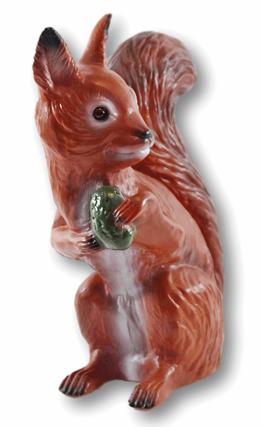 Deko Garten Figur Dekofigur Gartenfigur Tierfigur Eichhörnchen sitzend aus Kunststoff Höhe 25 cm