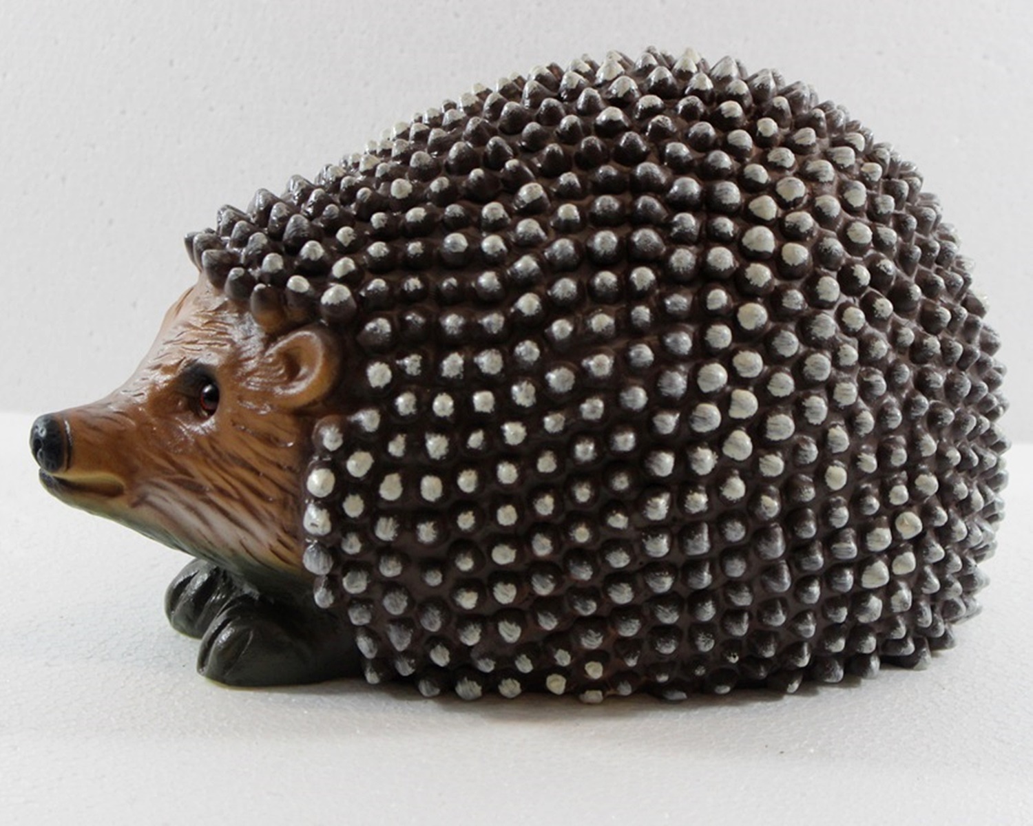 Deko Garten Figur Dekofigur Gartenfigur Tierfigur Igel liegend groß aus Kunststoff Höhe 14 cm