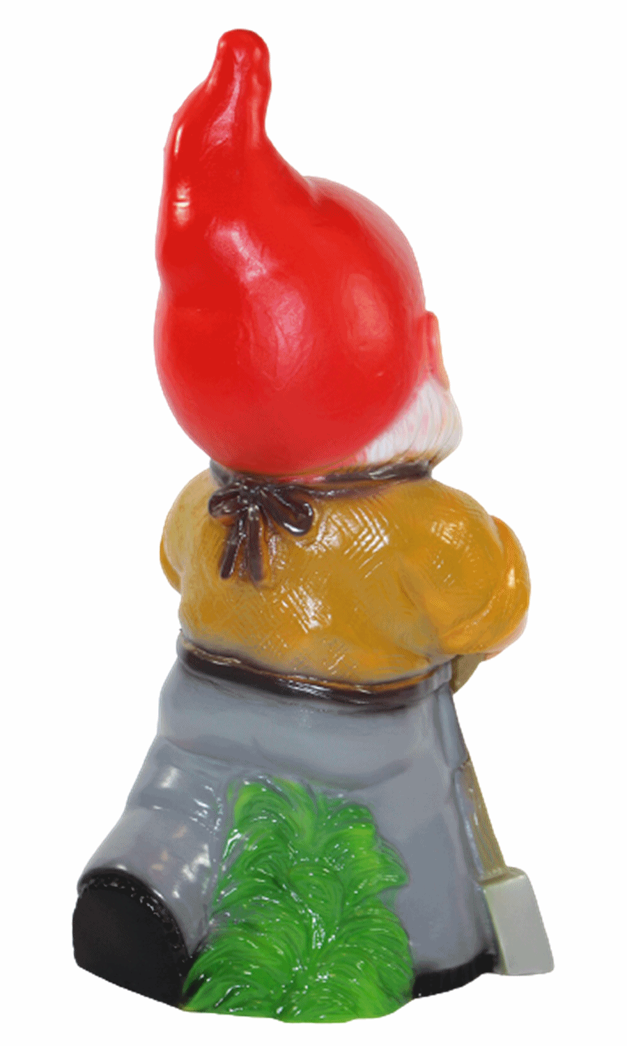 Gartenzwerg Deko Garten Figur Zwerg Gärtner Sensenmäher stehend mit Sense aus Kunststoff 33 cm