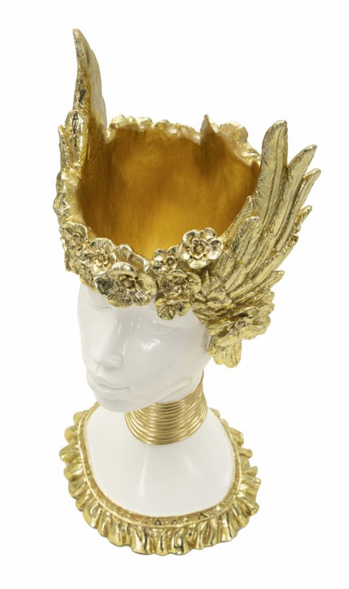 Dekofigur klassische Büste Göttin der Weisheit Athene Skulptur als Vase Behälter nutzbar H 38 cm