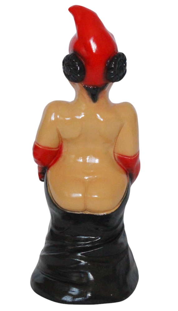 Gartenzwerg Domina Zwergenfrau 32 cm aus Kunststoff - Humorvolle Dekofigur für Garten & Innenbereich