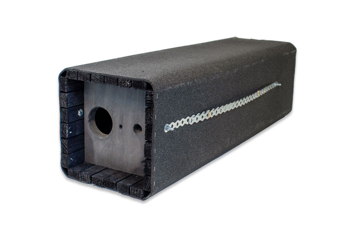 Naturschutzprodukt Steinkauzröhre Typ Nr. 21 mit Marderschutz Nisthilfe Artenschutz