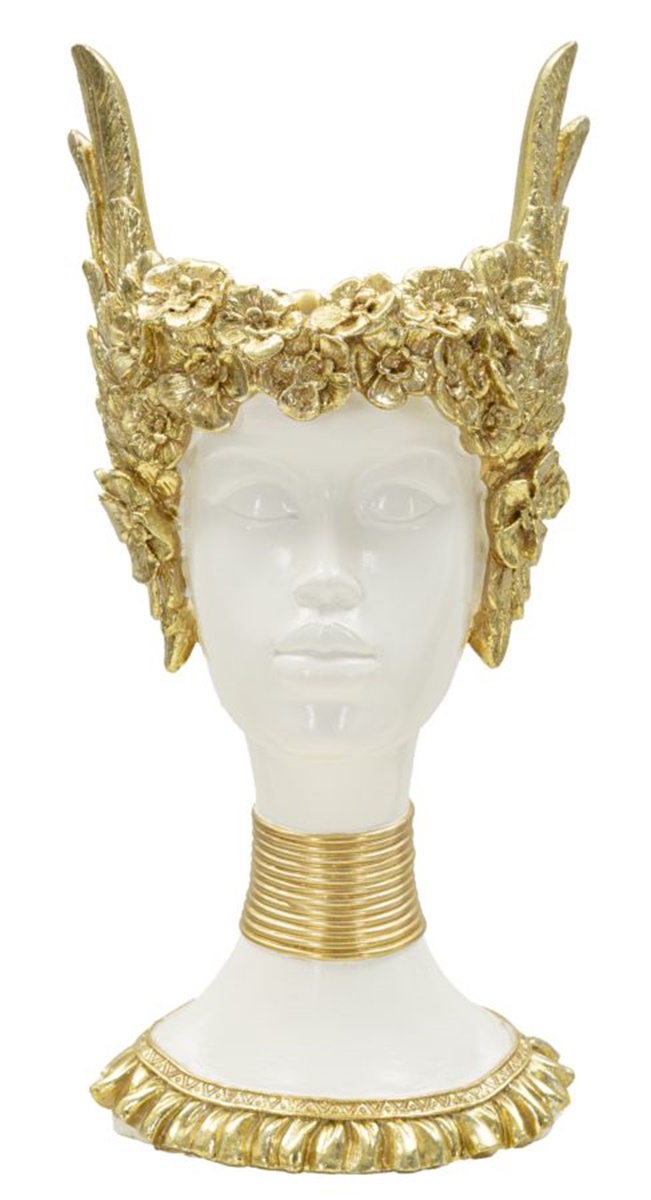 Dekofigur klassische Büste Göttin der Weisheit Athene Skulptur als Vase Behälter nutzbar H 32 cm