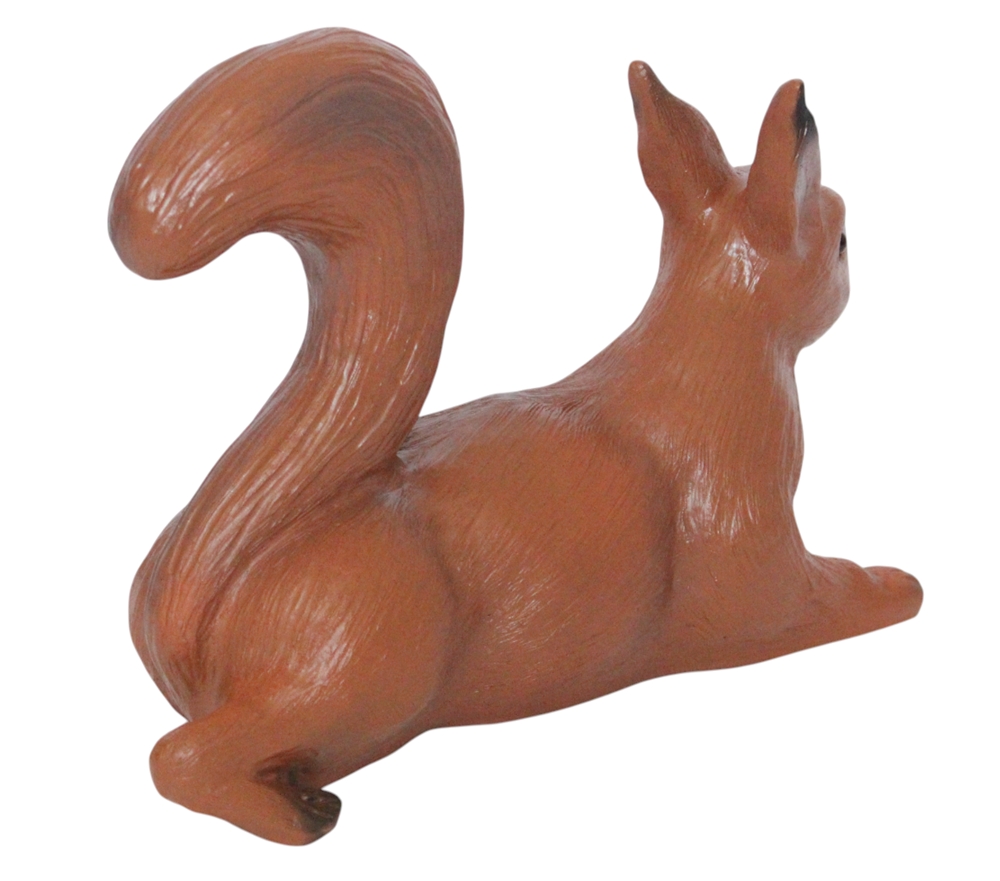 Deko Garten Figur Eichhörnchen Höhe 21 cm aus Kunststoff Gartenfigur Dekofigur Tierfigur