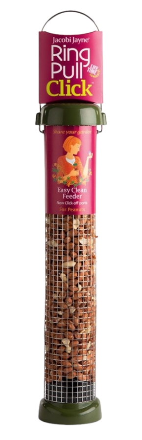 Naturschutzprodukt Erdnuss Futtersäulen Satz 2 Stück " Ring-Pull Click midi" grün Metall Inhalt 1 l