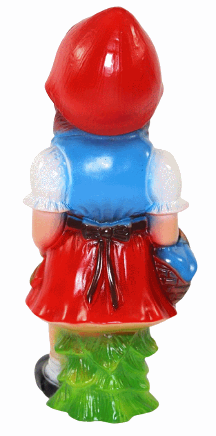 Deko Figur Rotkäppchen Gartenfigur Mädchen Märchenfigur H 31 cm stehend