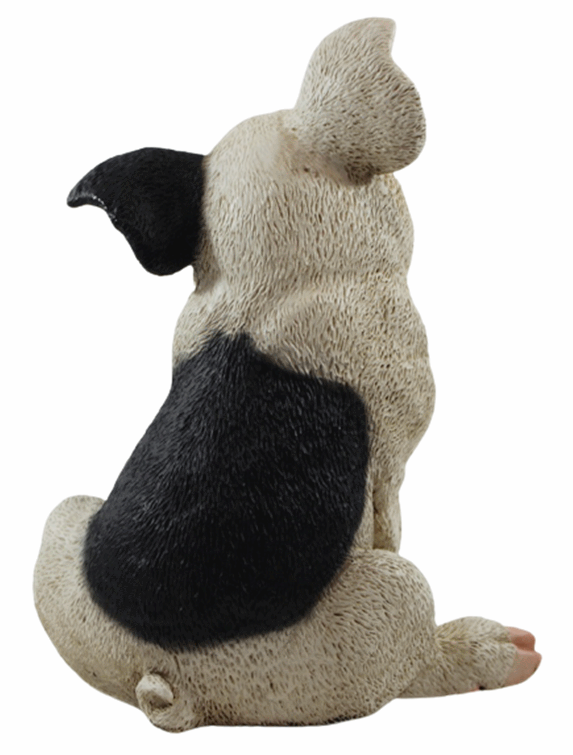 Figur Schwein Ferkel sitzend nach unten schauend gefleckt Kollektion Castagna aus Resin H 22 cm