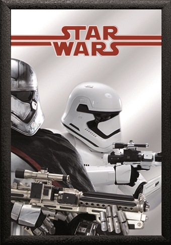 Set: 2 Spiegelbilder Star Wars Film Deko Bild 30x20 cm Wandbilder Hinterglasdruck mit Rahmen