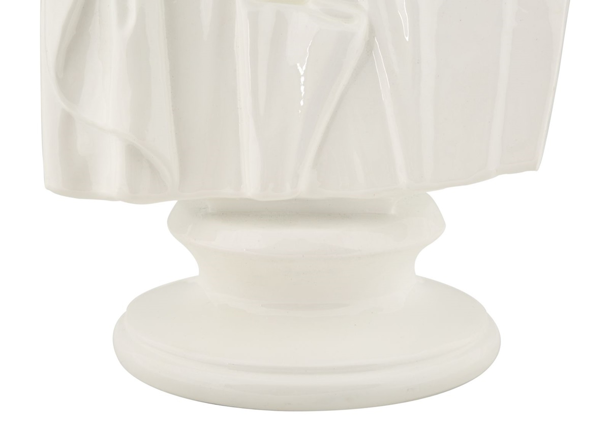 Dekofigur klassische Männerbüste Denker Replikat griechischer Weise Statue in Weiß H 25 cm