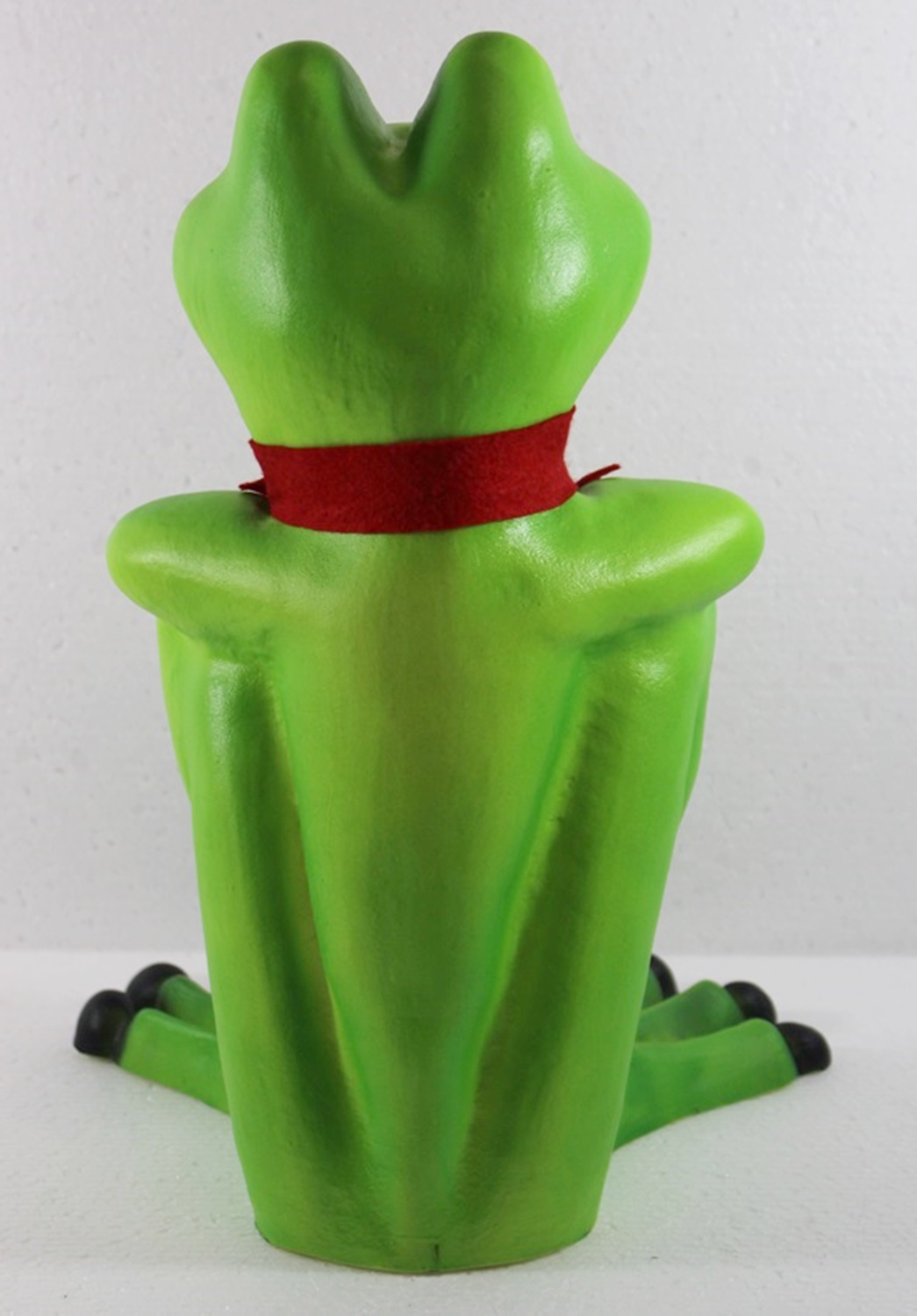 Deko Garten Figur Dekofigur Gartenfigur Tierfigur Frosch mit Schal sitzend aus Kunststoff H 32 cm