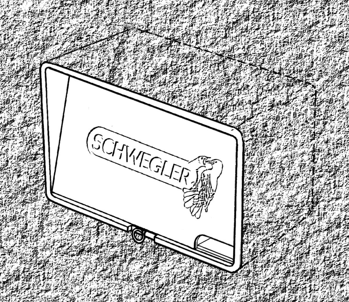 Naturschutzprodukt Mauersegler-Einbaukasten H 24 cm Typ 16S mit Starensperre aus Holzbeton