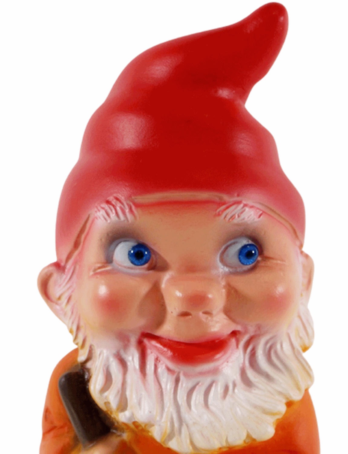 Gartenzwerg Deko Garten Figur Zwerg mit Besen und Eimer stehend aus Kunststoff Höhe 20 cm